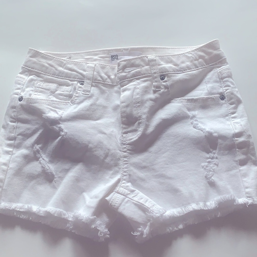 Girls Jean Distressed Jean Shorts stretch